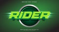 Green Rider editable text effect Template Royalty Free Stock Photo