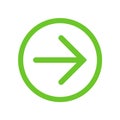 Green right next icon for buttons