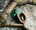 Green Ring Epoxy Resin Jewellery