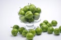 Green ripe cherry plum Royalty Free Stock Photo