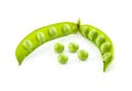 Green ripe pea vegetable isolated Royalty Free Stock Photo