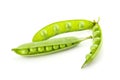 Green ripe pea vegetable isolated Royalty Free Stock Photo