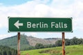 Berlin Falls road sign, Mpumalanga, South Africa Royalty Free Stock Photo