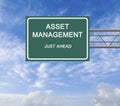 Road Sign to Asset Management Royalty Free Stock Photo