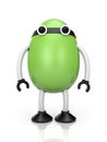 Green robot in the form of egg Royalty Free Stock Photo