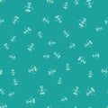 Green Robot icon isolated seamless pattern on green background. Vector Illustration. Royalty Free Stock Photo