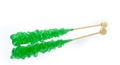 Green rock candy with stick