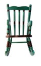 Green rocking chair Royalty Free Stock Photo