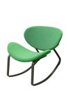 Green rocking chair.