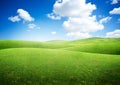 Green Rolling Fields Royalty Free Stock Photo