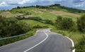 Green rolling hills in Crete Senesi in Tuscany, Siena, Italy Royalty Free Stock Photo