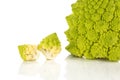 Fresh romanesco cauliflower isolated on white Royalty Free Stock Photo