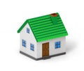 Green roof house Royalty Free Stock Photo