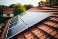 Green Rooftop Solar Energy Flat Lay Royalty Free Stock Photo