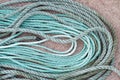 Coiled green Rope