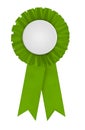 Green rosette with pleated outer and tassels Royalty Free Stock Photo