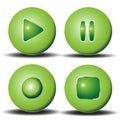 Green round buttons Royalty Free Stock Photo