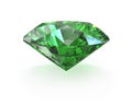 Green round cut emerald Royalty Free Stock Photo