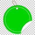 Green Rounded Blank Tag, at Transparent Effect Background