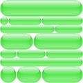 Green rounded buttons