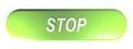 Green rounded rectangle push button STOP - 3D rendering Royalty Free Stock Photo