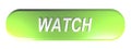 Green rounded rectangle push button WATCH - 3D rendering Royalty Free Stock Photo