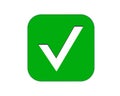 Green rounded square cross wrong mark button flat icon