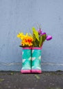 Green Rubber Boots Royalty Free Stock Photo