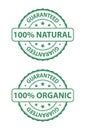 Green rubber stamp 100% natural