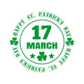 Green rubber stamp for St. Patricks Day