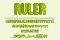 Green Ruler Color Font Set Royalty Free Stock Photo