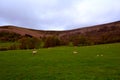 Green Rural hills near Black Mountains, Brecon Beacons National Park, Wales, UK Royalty Free Stock Photo