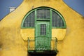 Green rustic balcony