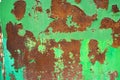 Green rusty metal texture background