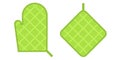 Green Safety kitchen Potholder