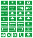 Green safty sign