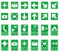 Green safty sign