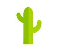 Green saguaro cactus flat icon