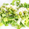 Green salad with peas Royalty Free Stock Photo