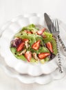 Green salad with strawberry Royalty Free Stock Photo