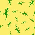 Green Salamander Seamless Pattern