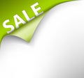 Green sale corner background