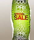 Green sale discount advertisement Royalty Free Stock Photo