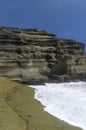 Green Sand Beach, Hawaii Royalty Free Stock Photo