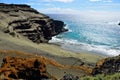 Green sand olivine beach, Big Island of Hawaii