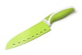 Green santoku knife Royalty Free Stock Photo