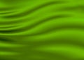 Green satin colored fabric material designed background