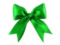 Green satin gift bow