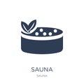 Green Sauna icon. Trendy flat vector Green Sauna icon on white b