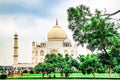 The Green Scene Of The Taj Mahal